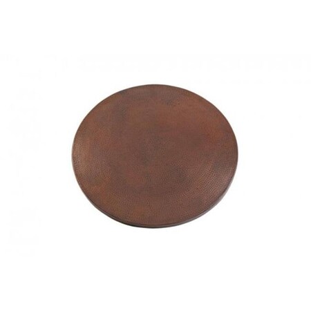 Premier Copper Products Premier Copper Products TTR24DB 24 in. Round Hammered Copper Table Top TTR24DB
